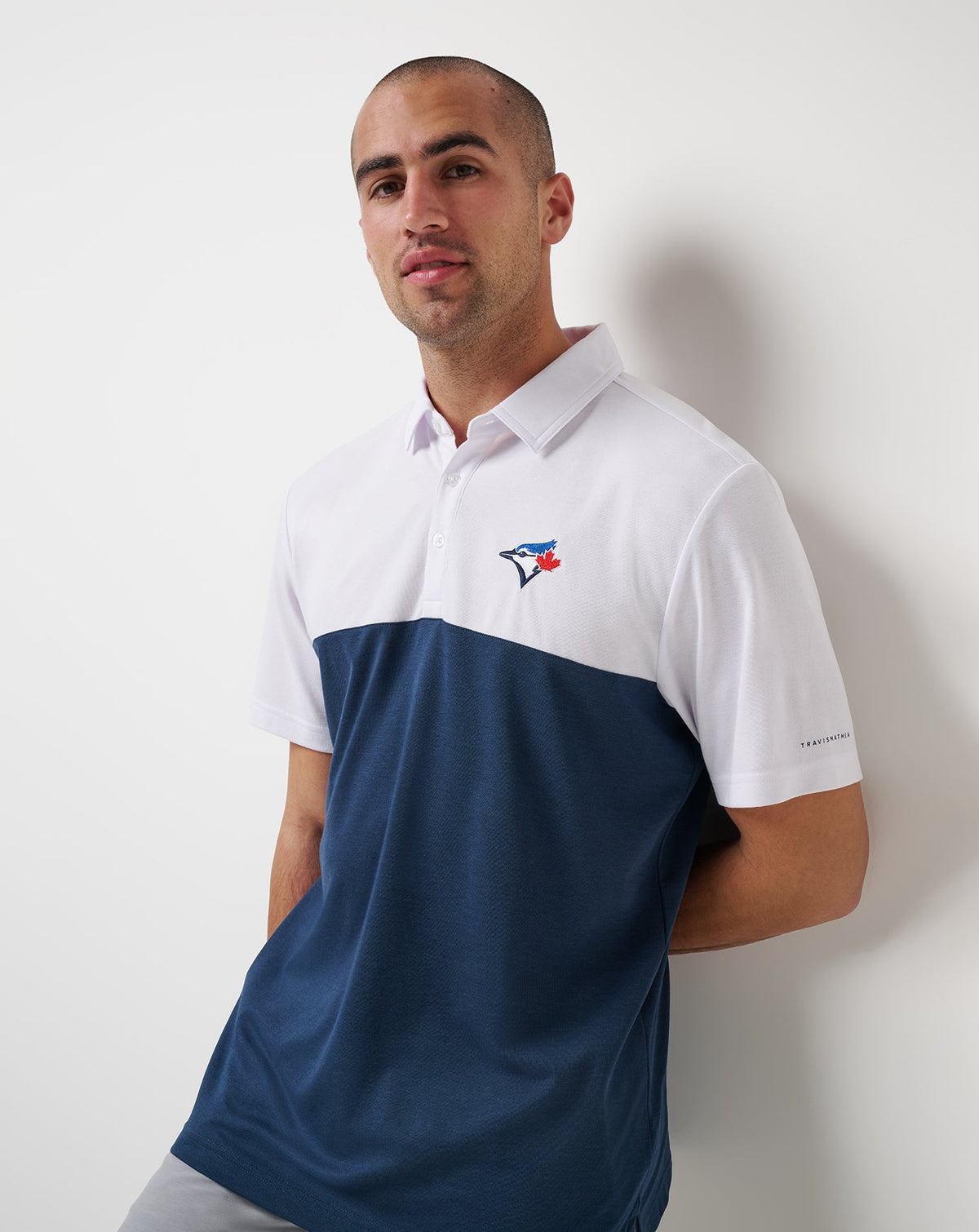 Toronto Blue Jays Home Run Leader Polo White/Navy | Travis Mathew Best Price
