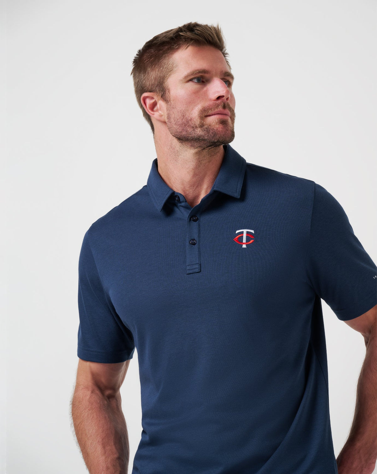Minnesota Twins Playoff Pitch Polo Navy | Travis Mathew Classic