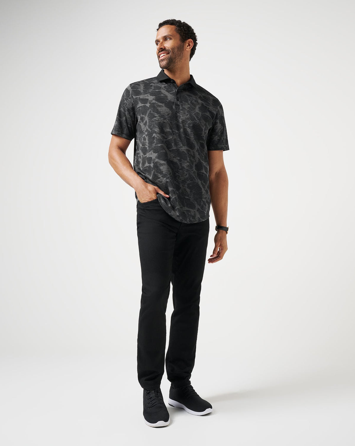 Study Abroad Polo Black | Travis Mathew Classic
