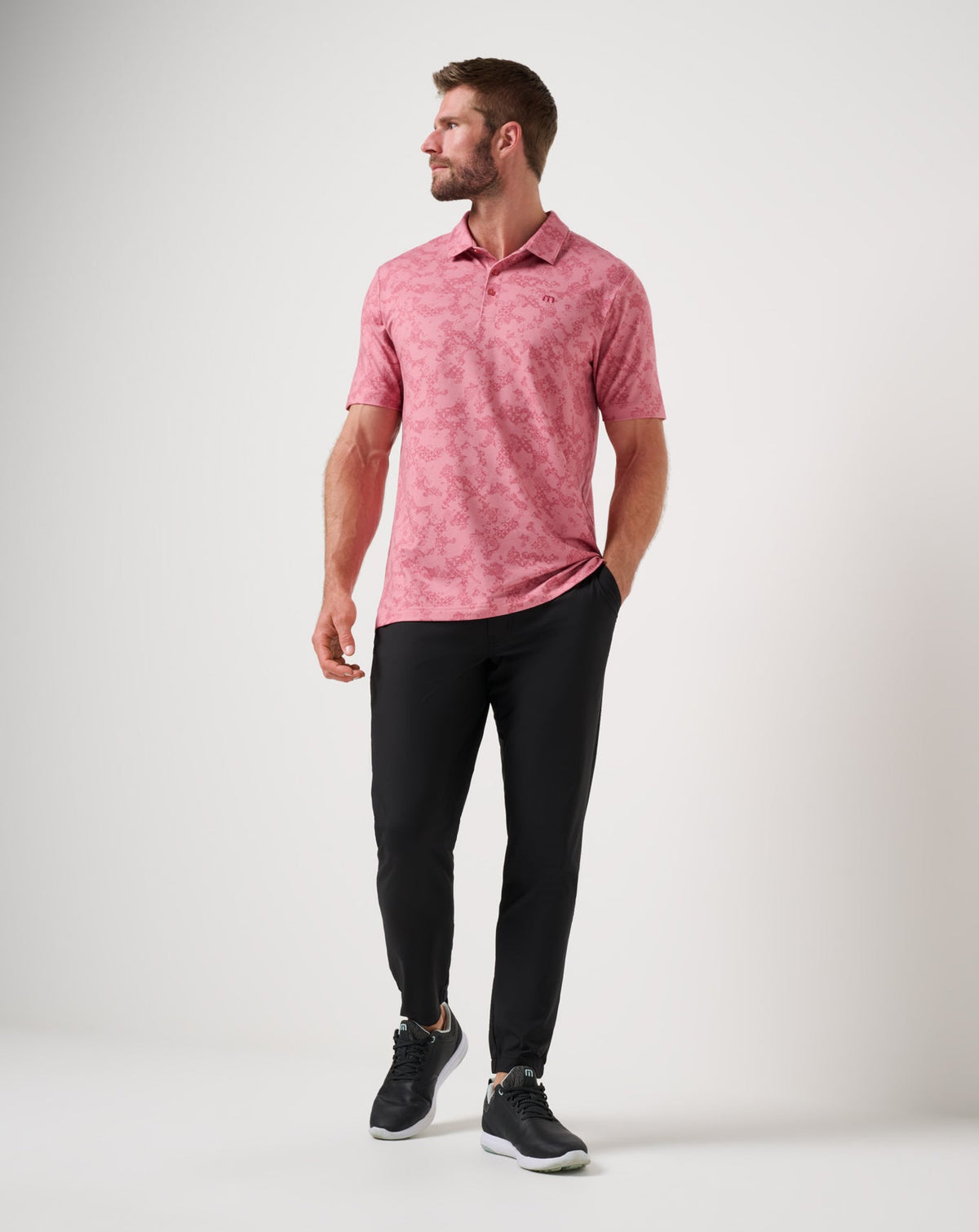 Featherweight Steep Wave Polo Dusty Rose | Travis Mathew Smart Buy