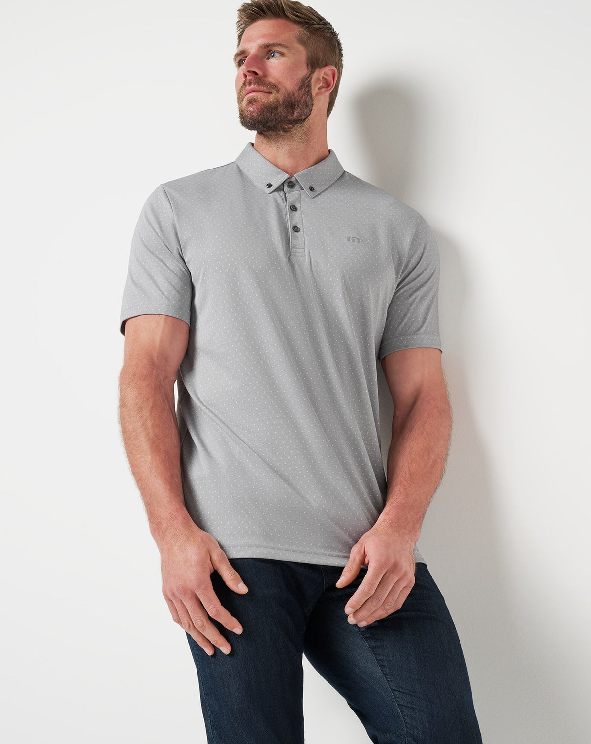 Handsome Town 3.0 Polo Heather Light Grey | Travis Mathew Recommended