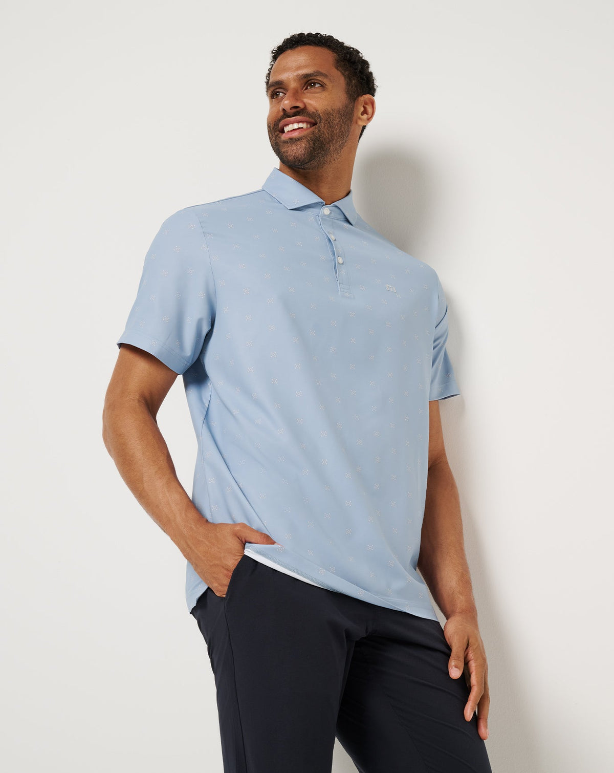 Air Taxi Polo Dusty Blue | Travis Mathew Great Value