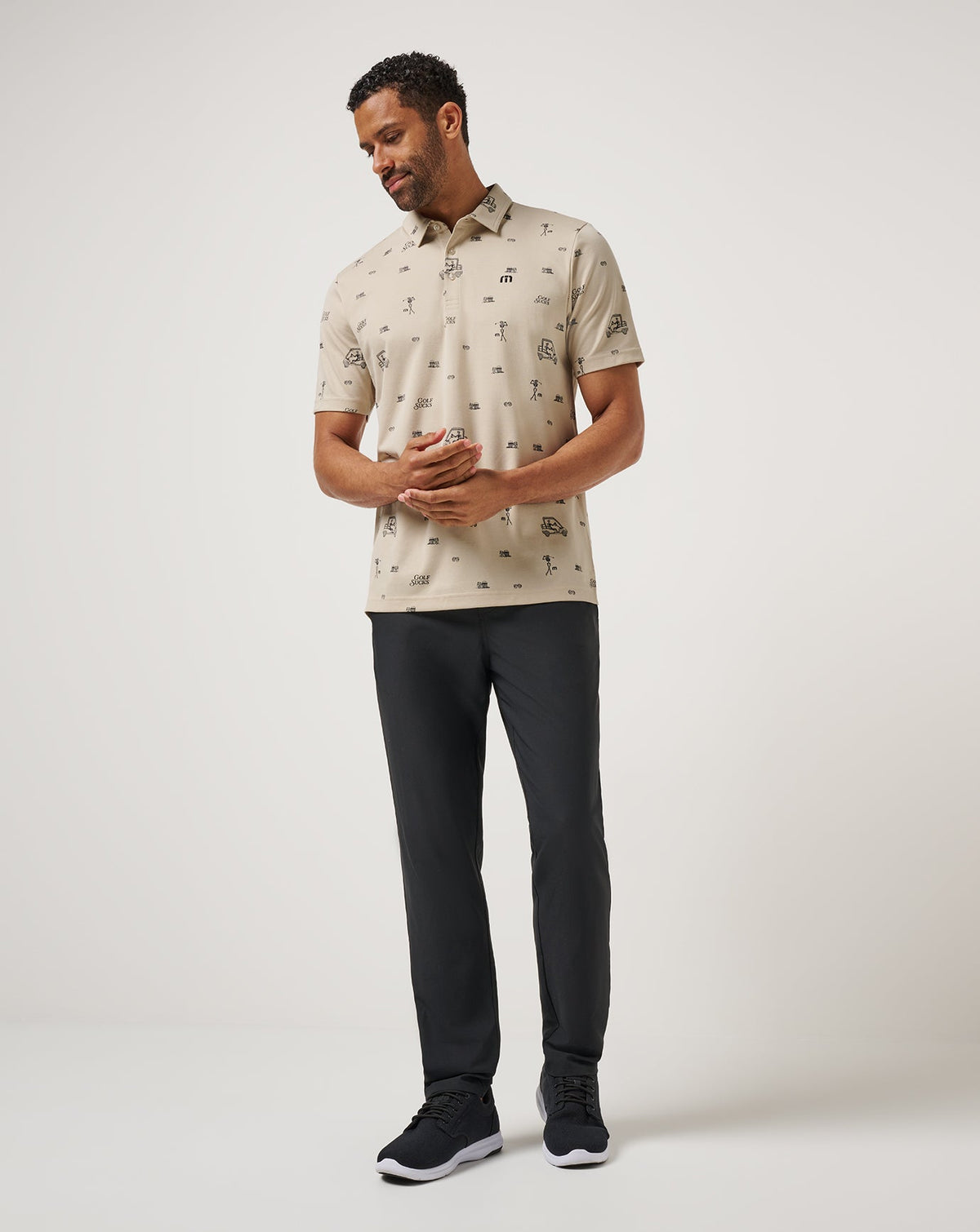 Golf Sucks Polo Italian Sand | Travis Mathew Signature