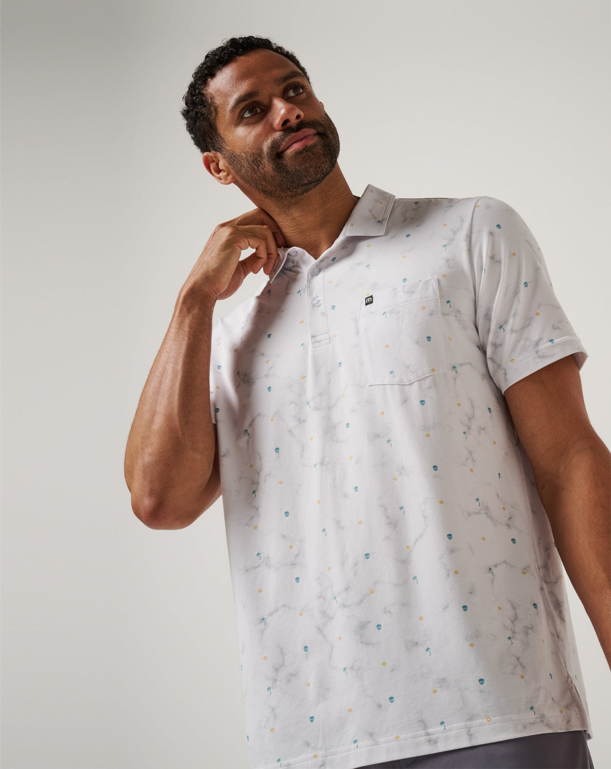 Beach Town Polo White | Travis Mathew Premium