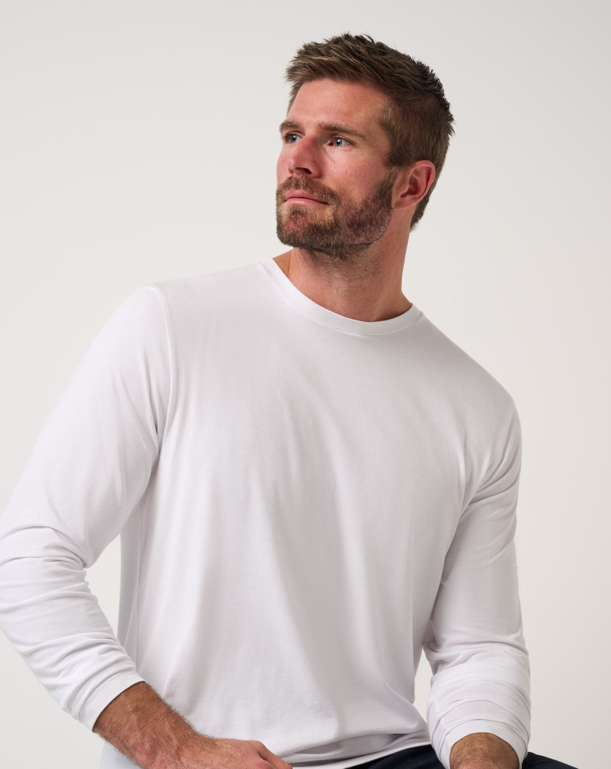 Cloud Crew Long Sleeve Tee White | Travis Mathew Trusted