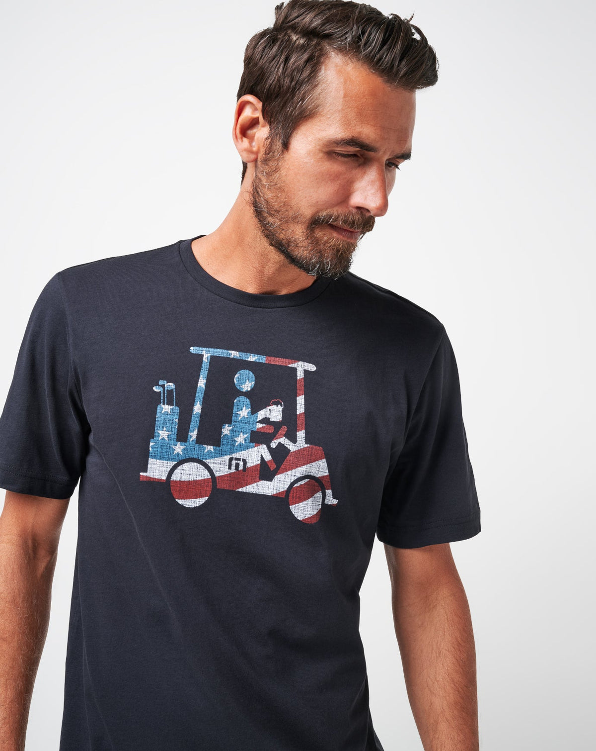 Flag Flyer Tee Black | Travis Mathew Classic