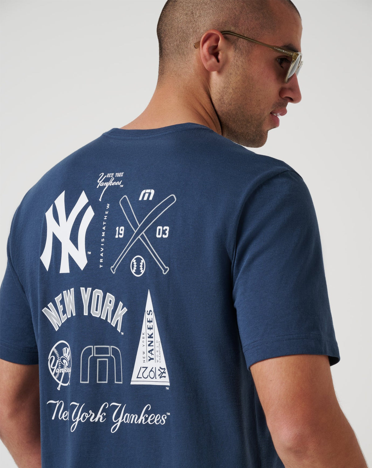 New York Yankees Friendly Rivalry Tee Navy | Travis Mathew Classic