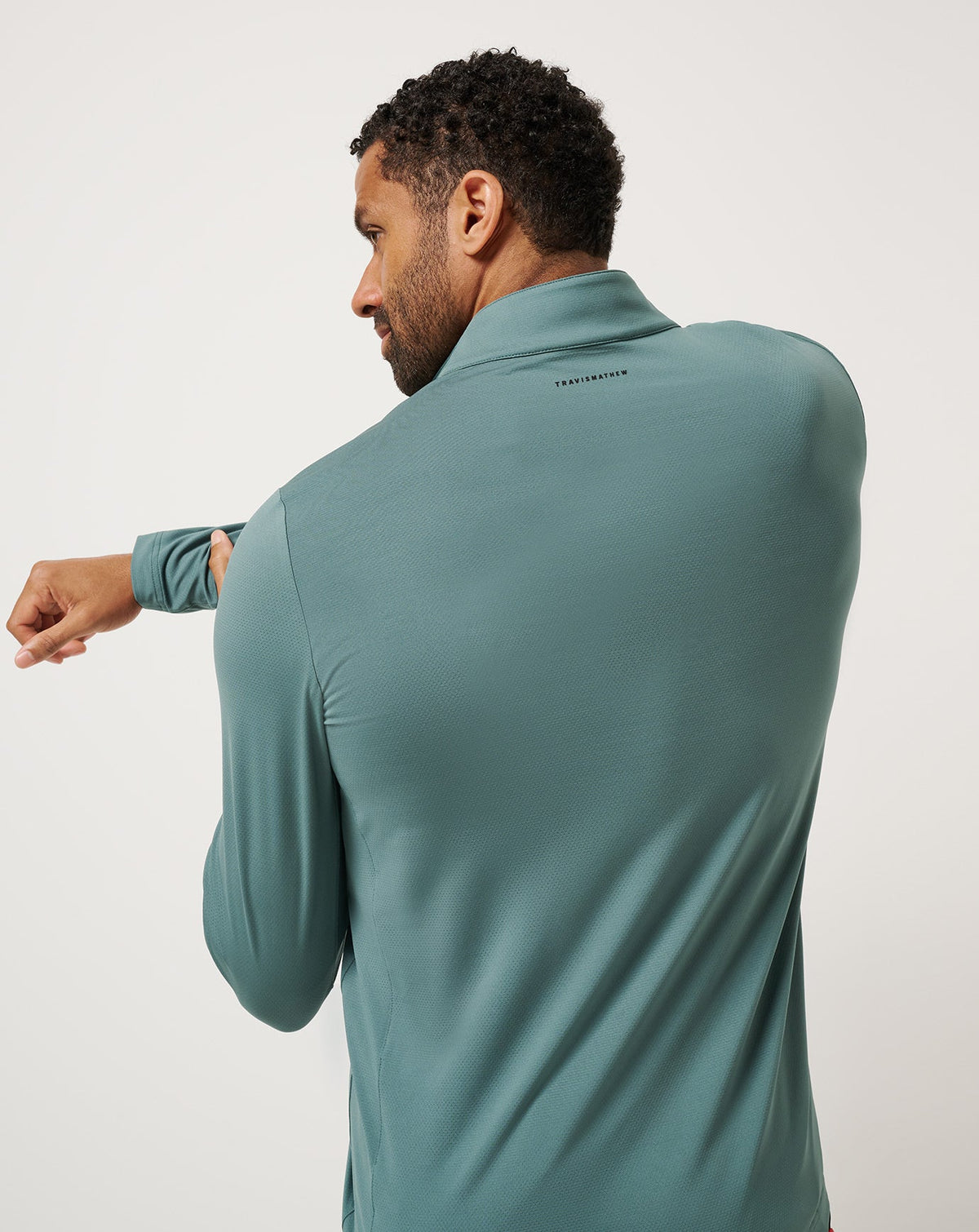 Heater Pro Quarter Zip Silver Pine | Travis Mathew Premium