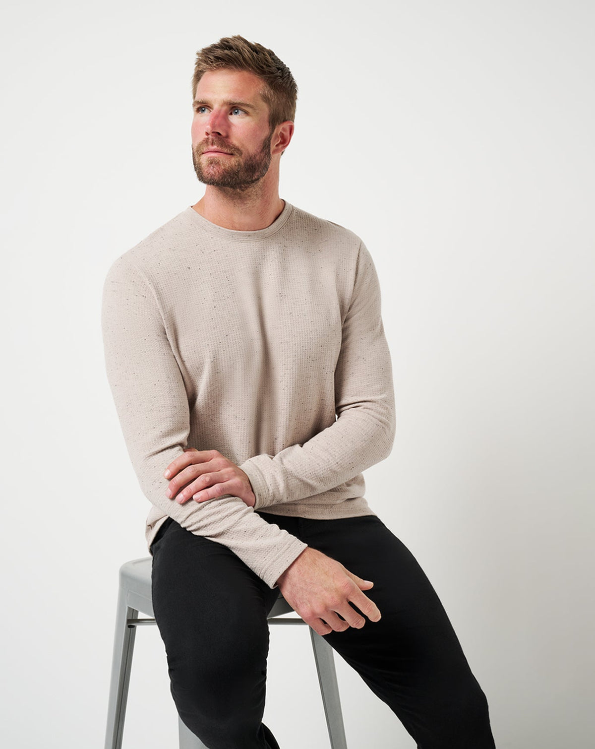 Cloud Waffle Crew Oxford Tan | Travis Mathew Latest