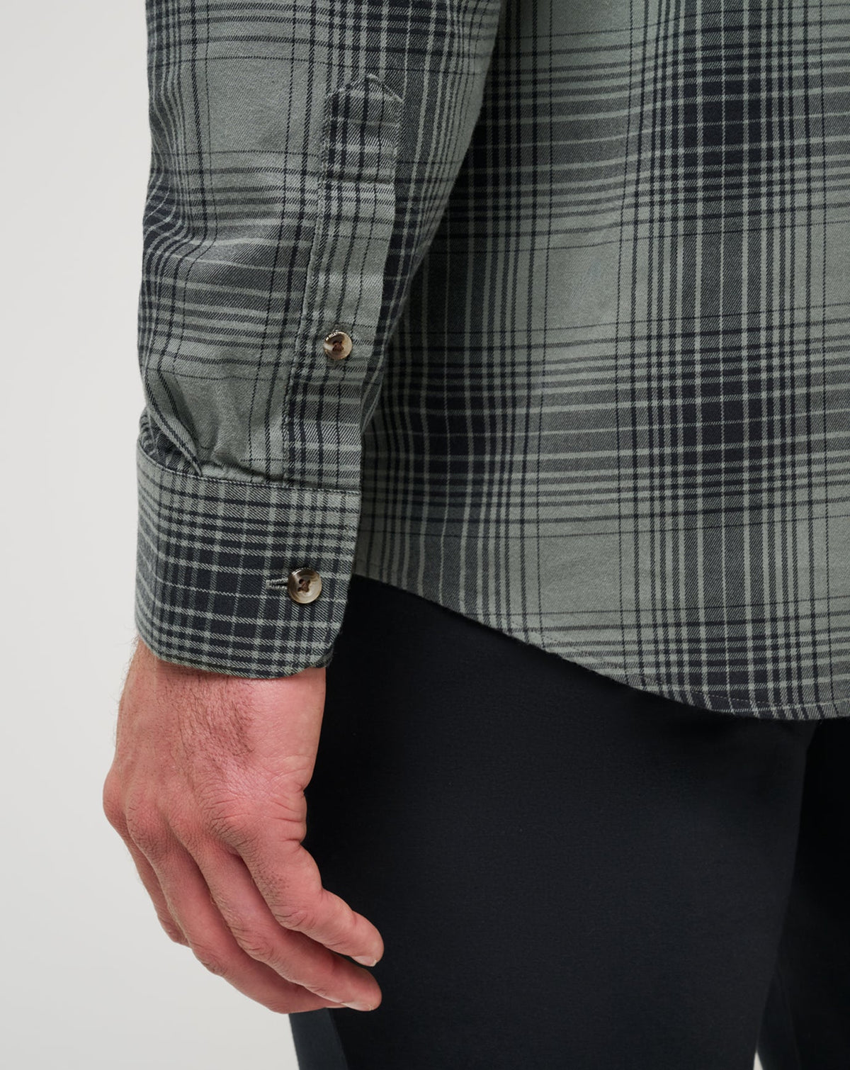 Cloud Flannel Plaid Button-Up Dark Olive | Travis Mathew Latest