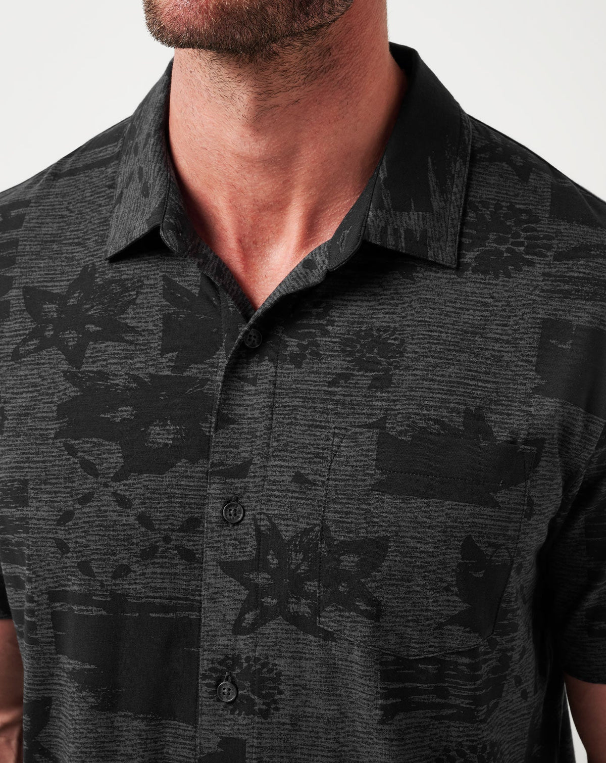 Knit Gravitation Button-Up Black | Travis Mathew New