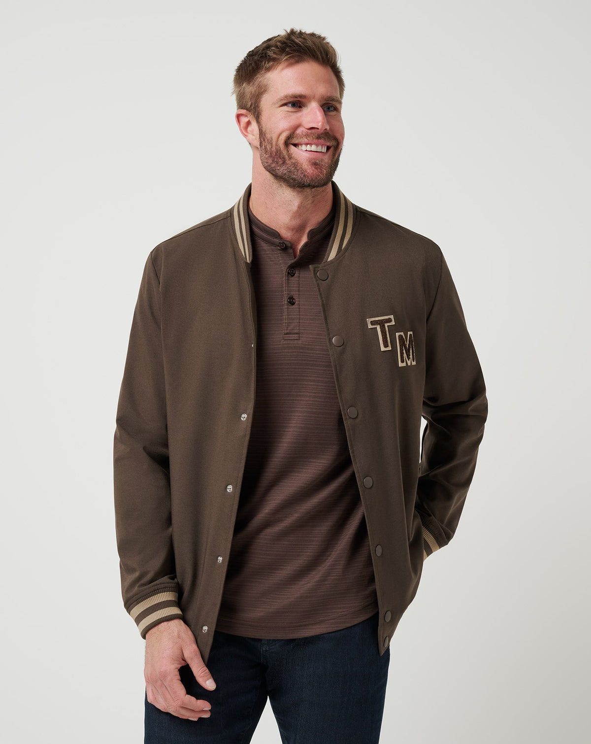 Touch Down Jacket Chocolate Brown | Travis Mathew Exclusive