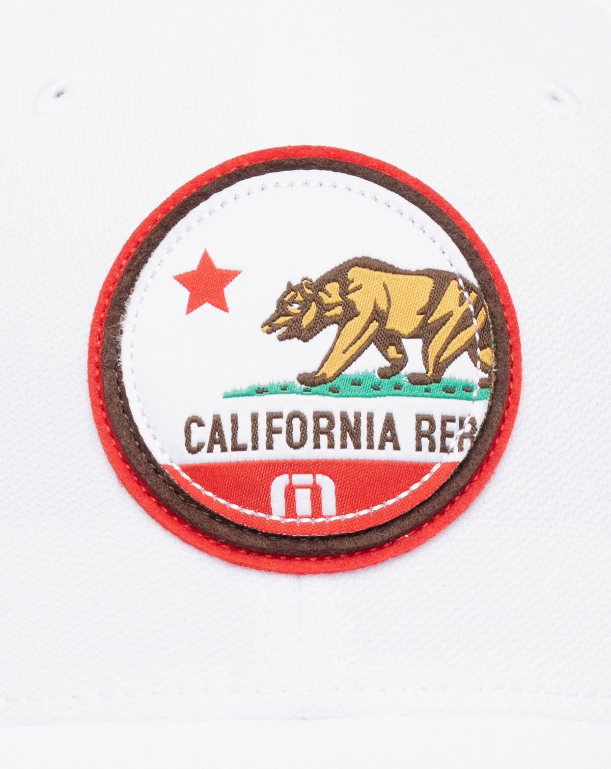 Cali Patch 3.0 Fitted Hat White | Travis Mathew Essential