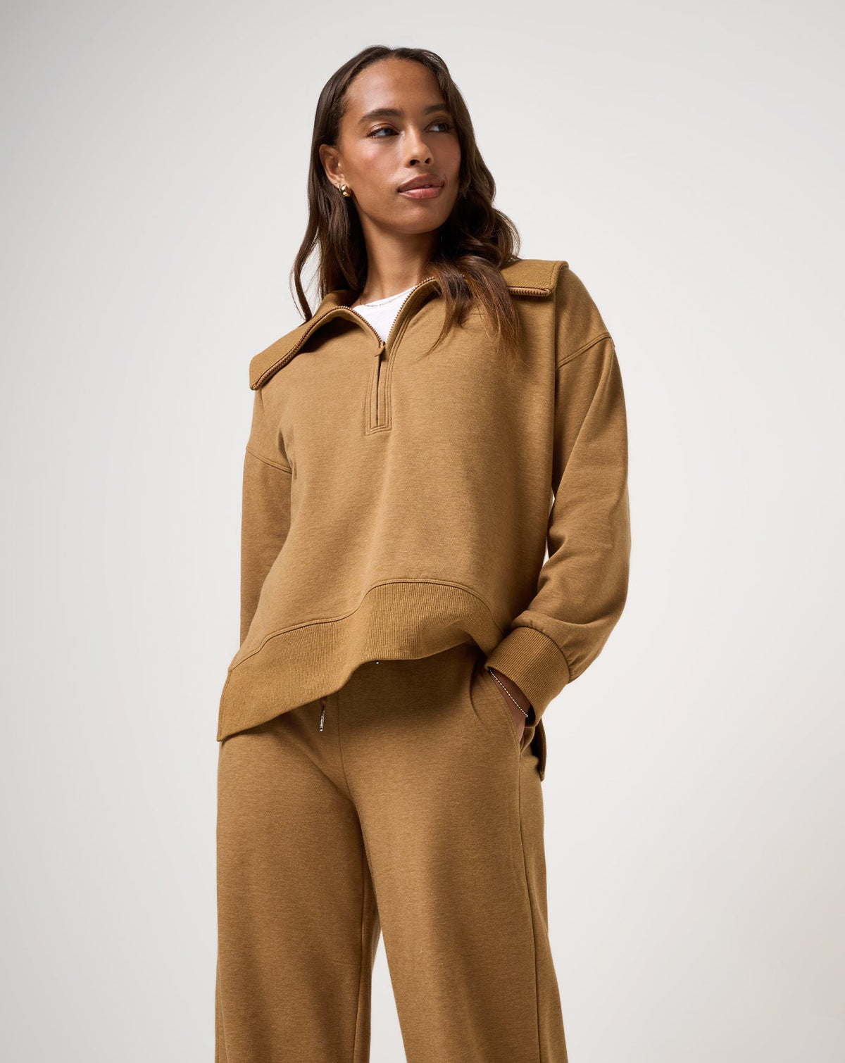 Save The Day Cloud Half Zip 2.0 Heather Spice | Travis Mathew New