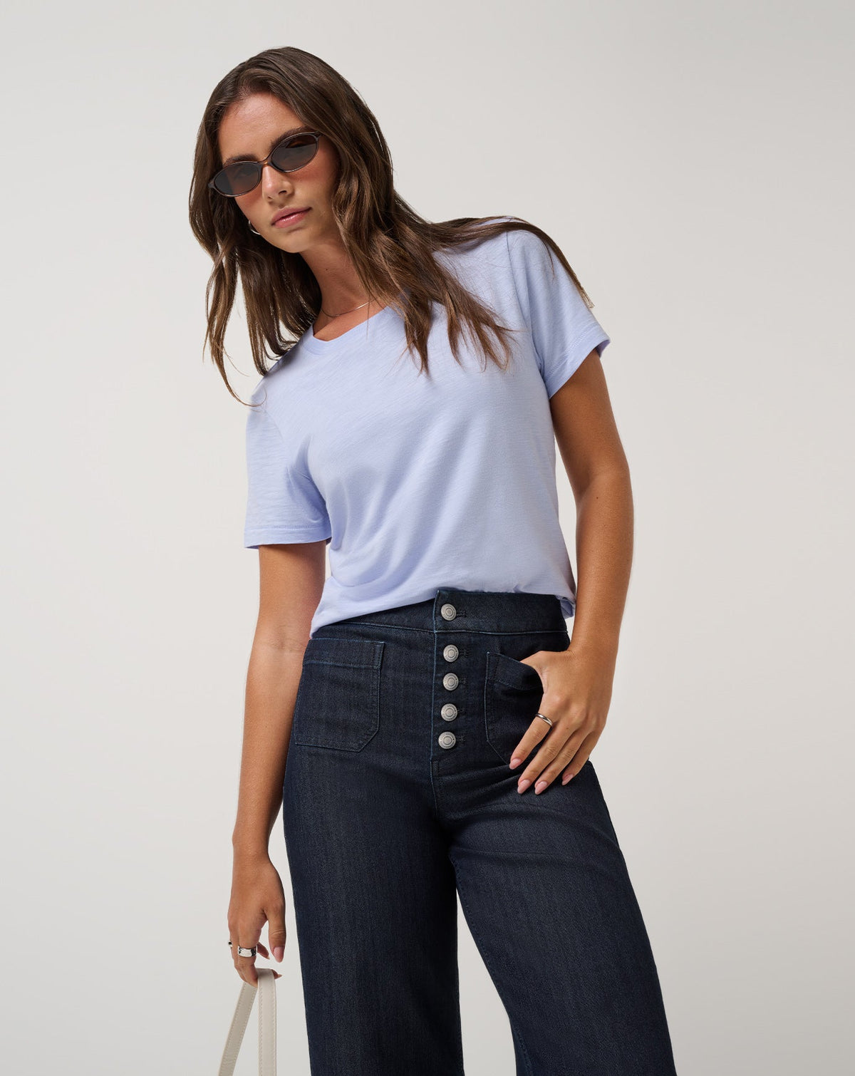 Cloud Jersey Tee Soft Blue | Travis Mathew Exclusive
