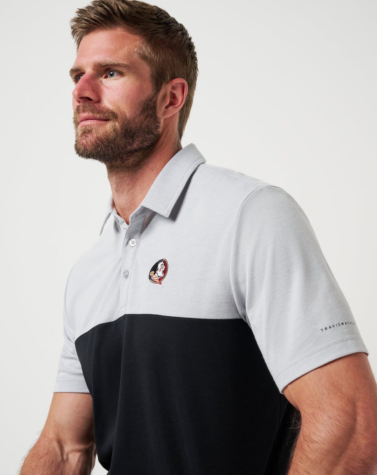 FSU Drop Back Polo Heather Grey/Black | Travis Mathew Trending