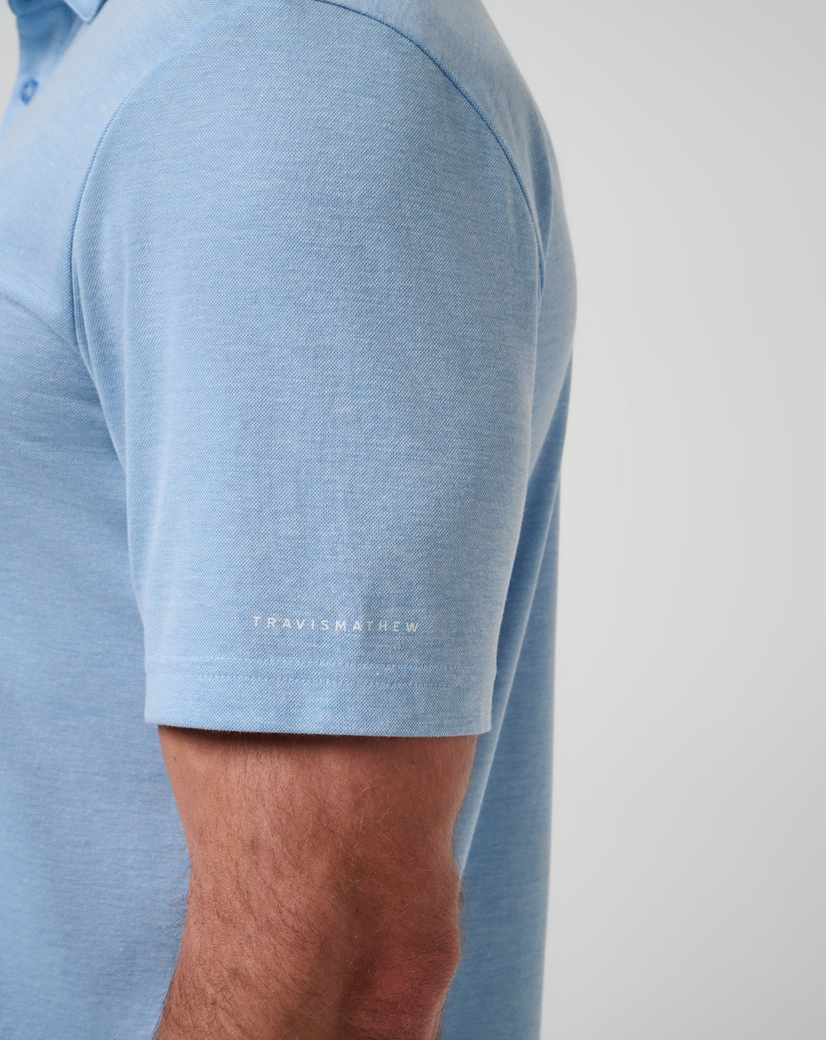 Kansas School Pride Polo Heather Blue | Travis Mathew Hot Sale