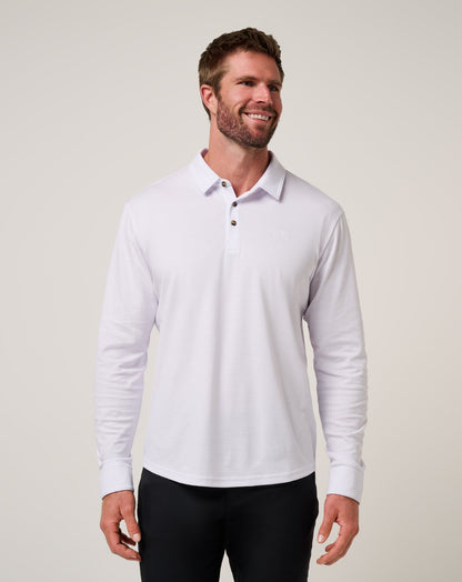 The Zinna 2.0 Long Sleeve Polo White | Travis Mathew Hot Sale
