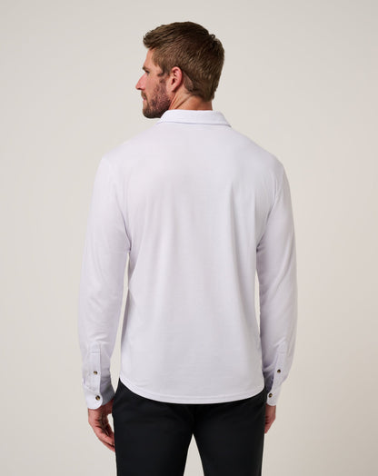The Zinna 2.0 Long Sleeve Polo White | Travis Mathew Hot Sale