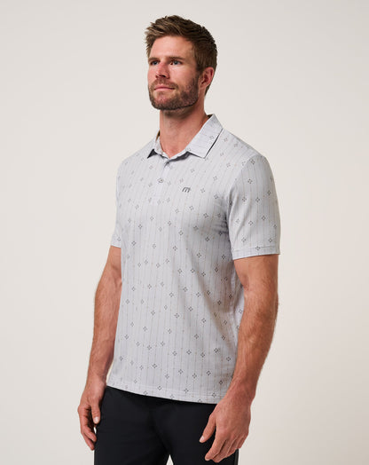 Featherweight Deco Polo Heather Light Grey | Travis Mathew Premium