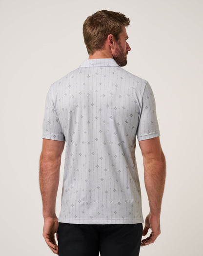 Featherweight Deco Polo Heather Light Grey | Travis Mathew Premium