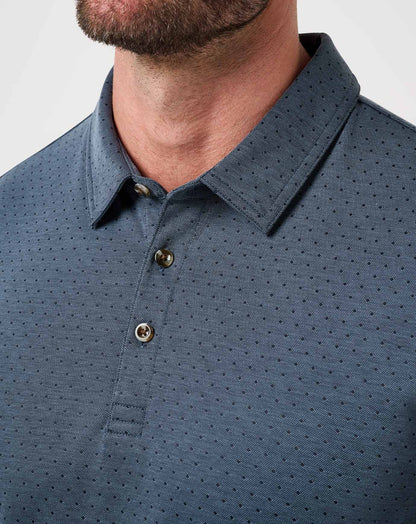 Handsome Town Long Sleeve Polo Navy | Travis Mathew Signature