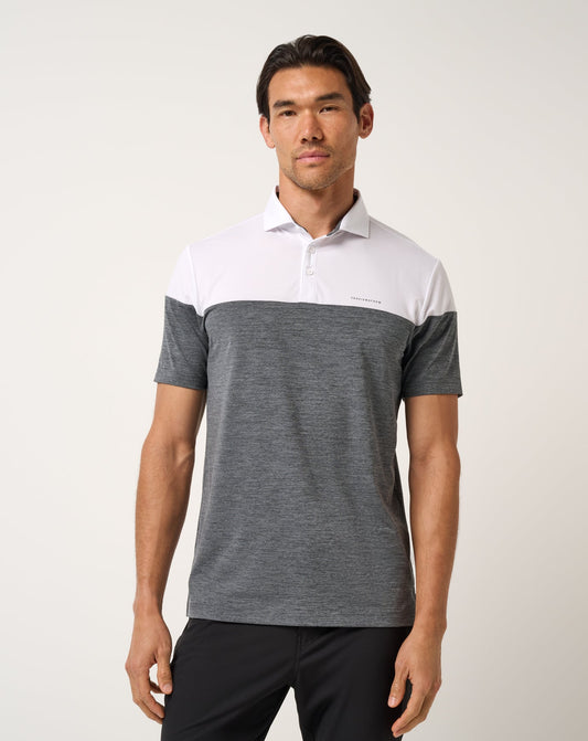 Heater Pro Color Block Polo White | Travis Mathew Best Price