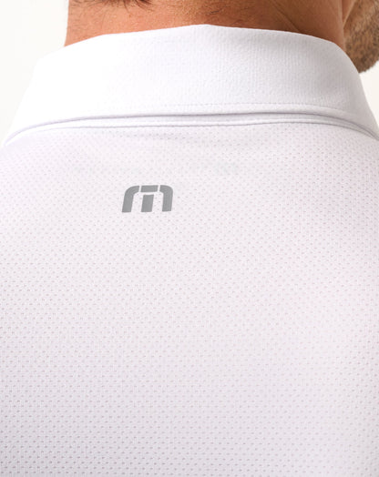 Heater Pro Color Block Polo White | Travis Mathew Best Price