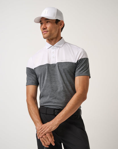 Heater Pro Color Block Polo White | Travis Mathew Best Price