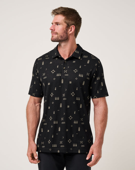Weather Patterns Polo Black | Travis Mathew Everyday