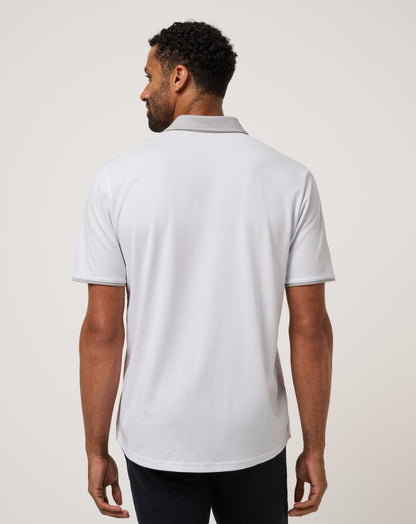 All Day Social Club Polo White | Travis Mathew Featured