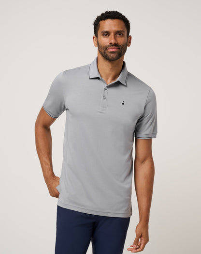 Happier Hour Polo Light Grey | Travis Mathew Signature