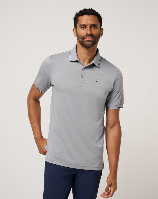 Happier Hour Polo Light Grey | Travis Mathew Signature