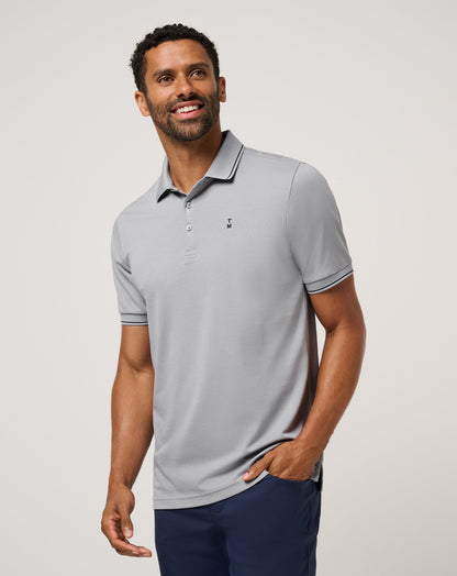 Happier Hour Polo Light Grey | Travis Mathew Signature