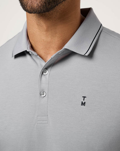 Happier Hour Polo Light Grey | Travis Mathew Signature