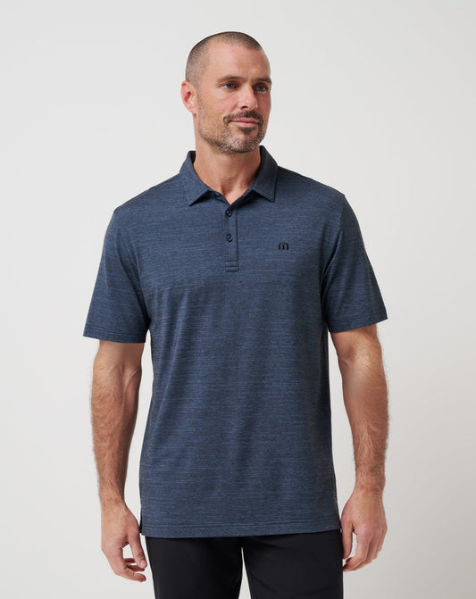 The Heater Polo Vintage Indigo/Black | Travis Mathew Signature