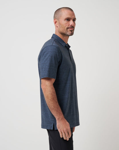 The Heater Polo Vintage Indigo/Black | Travis Mathew Signature