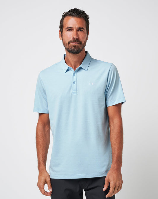 The Heater Polo Heather Dream Blue | Travis Mathew Trusted