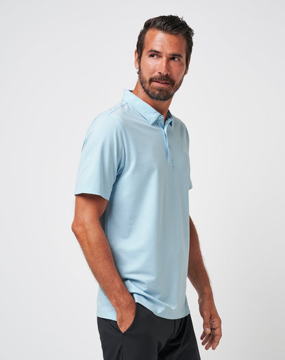 The Heater Polo Heather Dream Blue | Travis Mathew Trusted