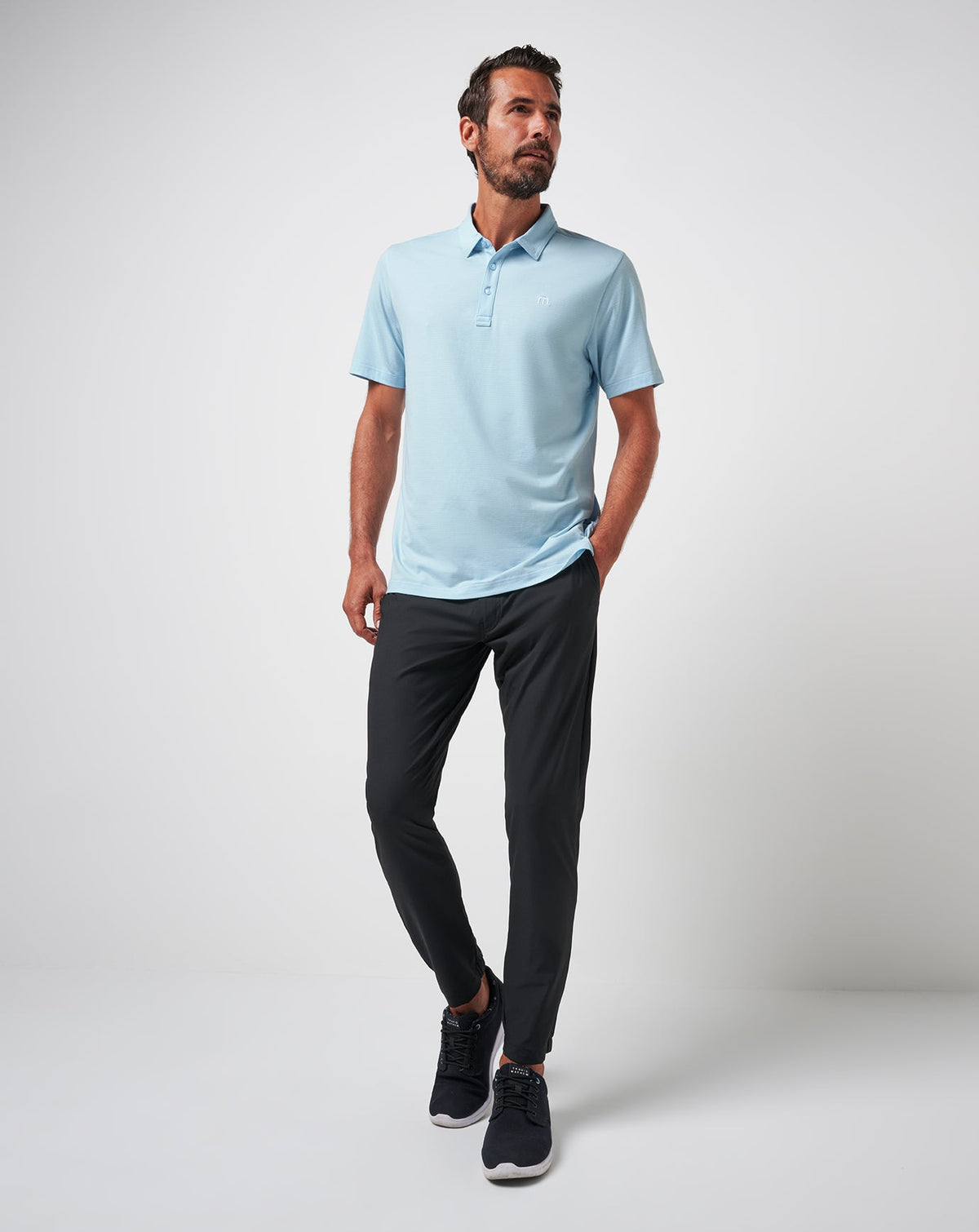 The Heater Polo Heather Dream Blue | Travis Mathew Trusted