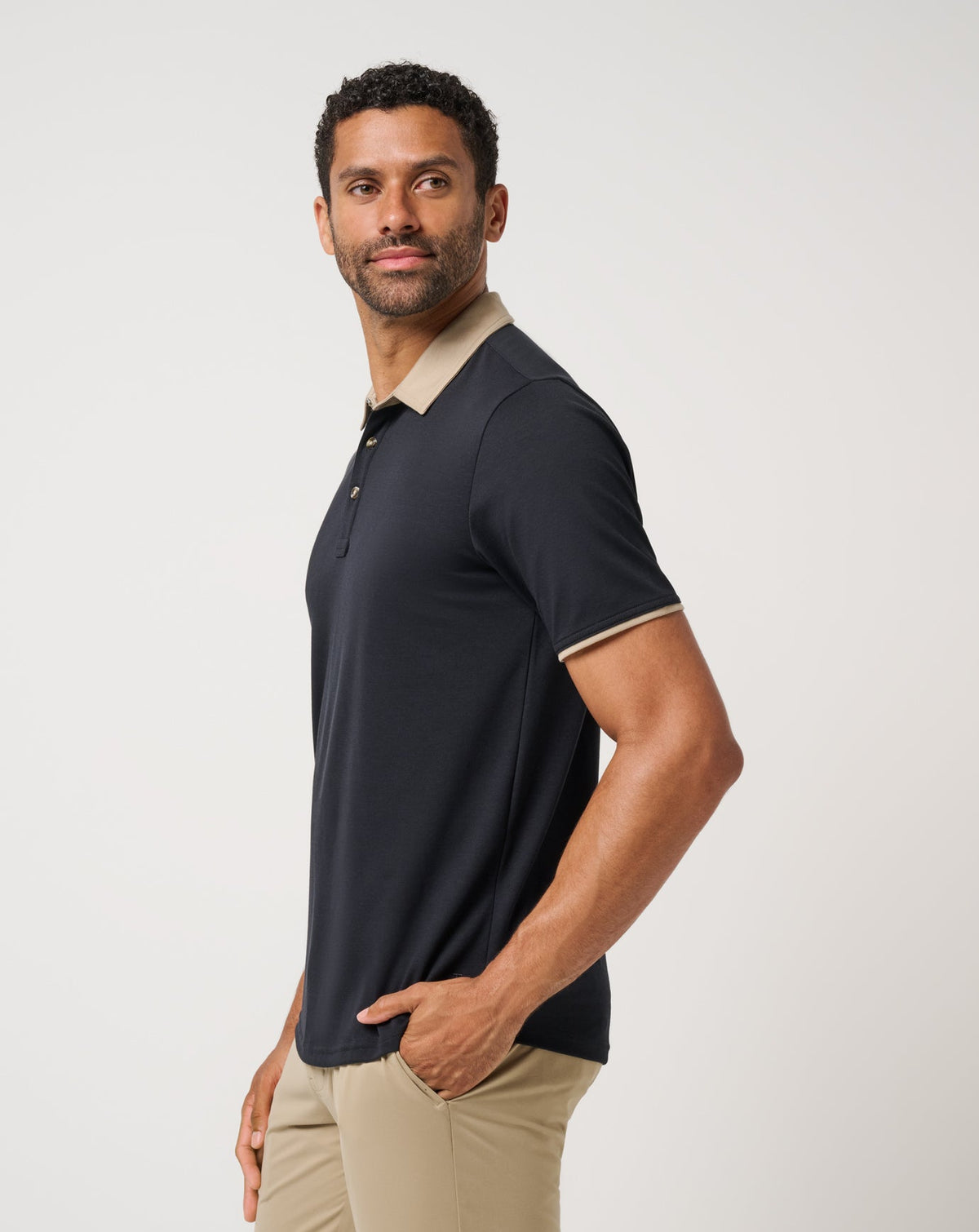 All Day Social Club Polo Black | Travis Mathew Great Value