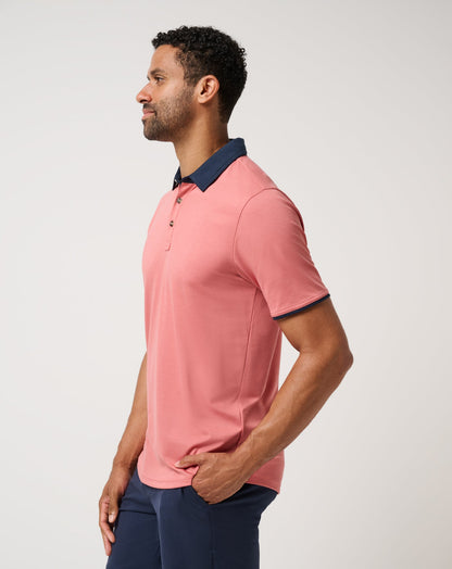 All Day Social Club Polo Brick Dust | Travis Mathew Signature