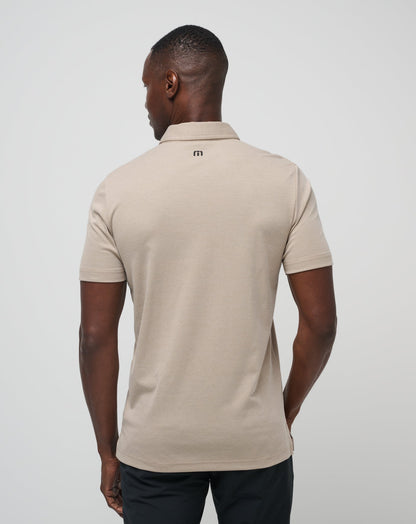 Deserted Cove Polo Oxford Tan | Travis Mathew Best Price