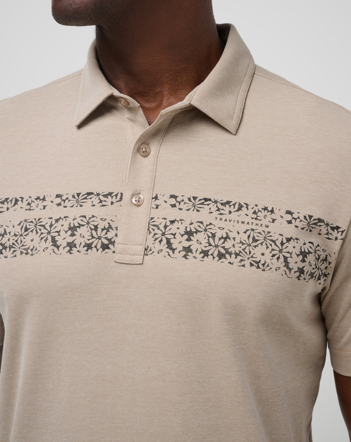 Deserted Cove Polo Oxford Tan | Travis Mathew Best Price