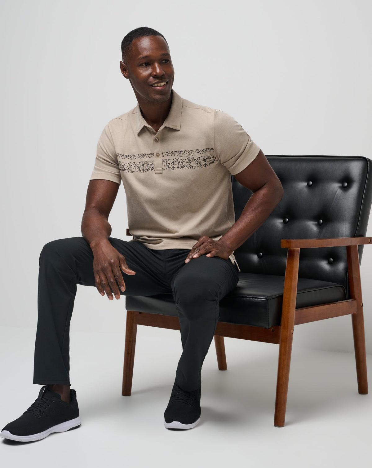Deserted Cove Polo Oxford Tan | Travis Mathew Best Price