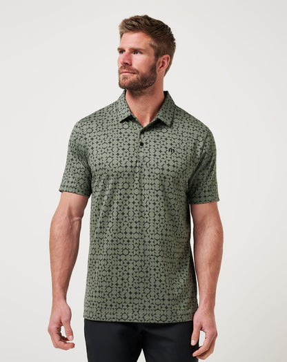 Featherweight Caves Polo Dark Olive | Travis Mathew New