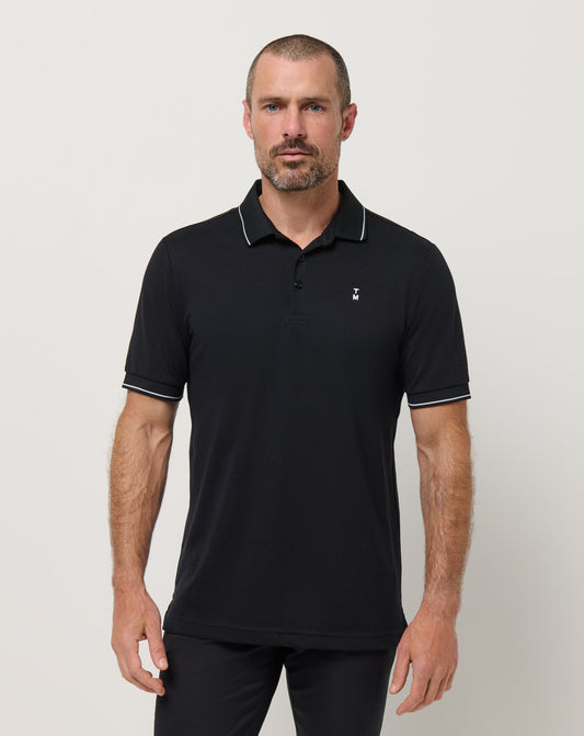 Happier Hour Polo Black | Travis Mathew Smart Buy