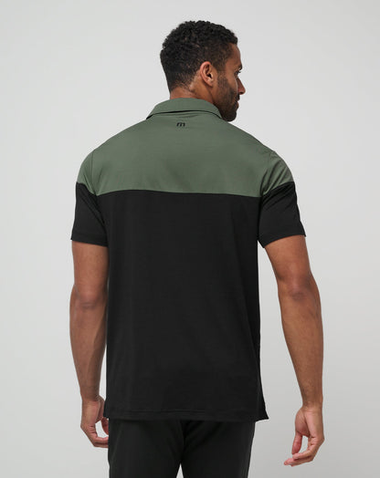 Heater Pro Color Block Polo Dark Olive | Travis Mathew Best Seller