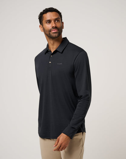 The Zinna 2.0 Long Sleeve Polo Black | Travis Mathew New