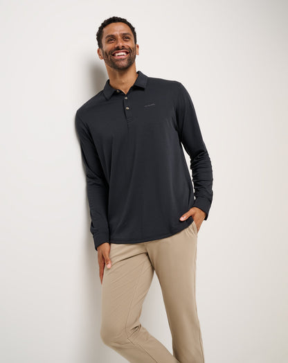 The Zinna 2.0 Long Sleeve Polo Black | Travis Mathew New